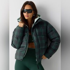 Fabletics - Essential Puffer - Everpine Buffalo Check - NWT